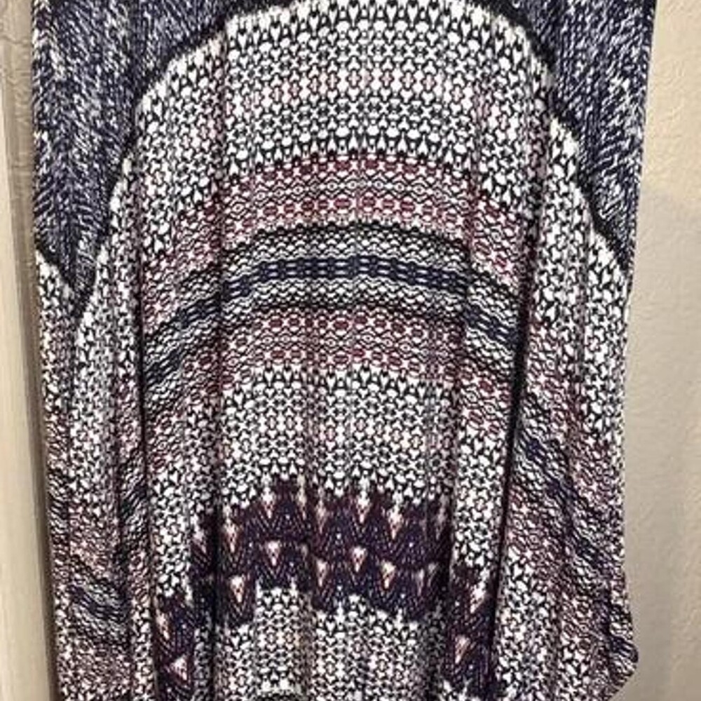Cato Boho Tribal Printed High-Low Handkerchief Hem Skirt - Size 14/16W